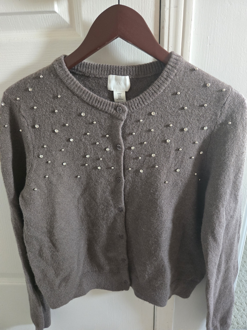 Gray/Brown Cardigan Sweater